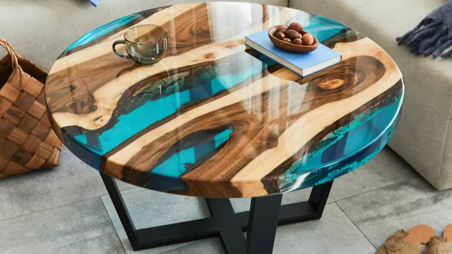 comment fabriquer une table en bois et epoxy ?