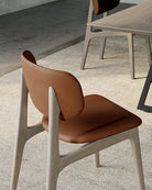 chaise frene assise tissu