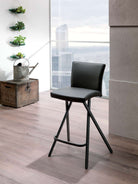 chaise haute cuir noir