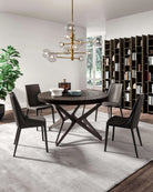 table a manger ronde industrielle extensible