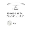 table céramique blanche ronde