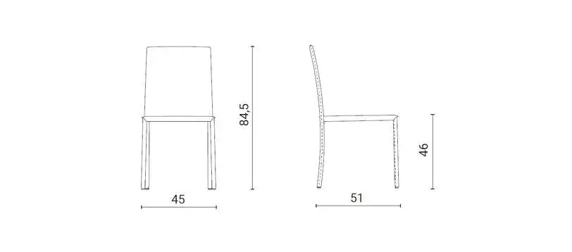 chaise salle à manger design cuir