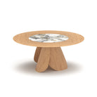table ronde extensible 10 personnes pied central