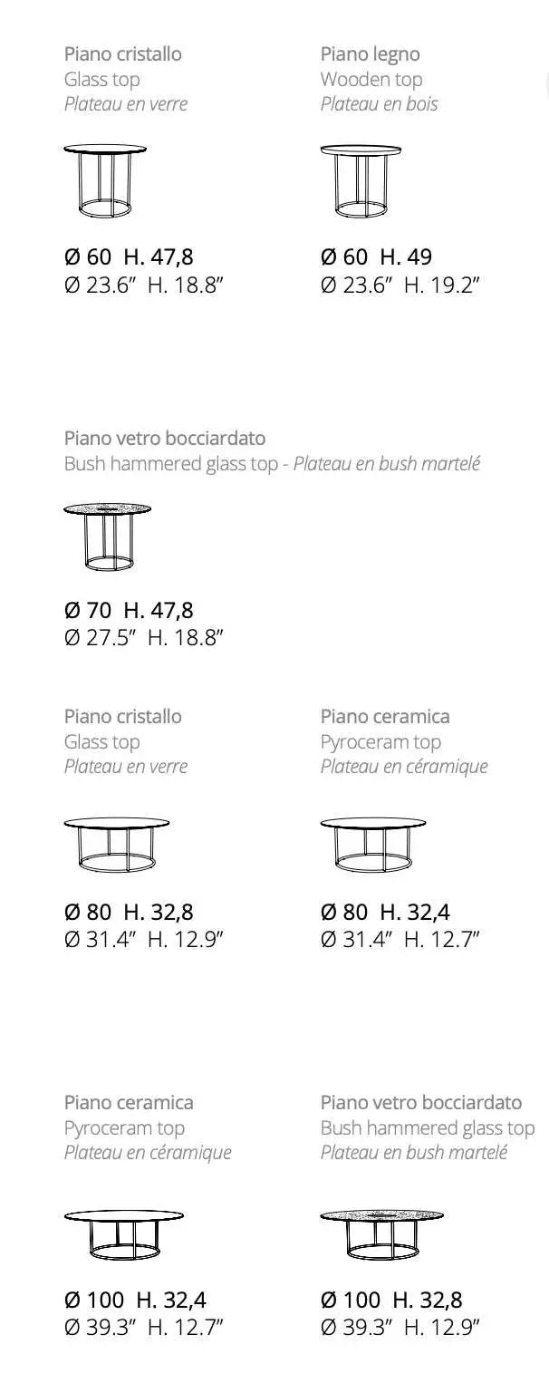 table basse ronde pied central metal