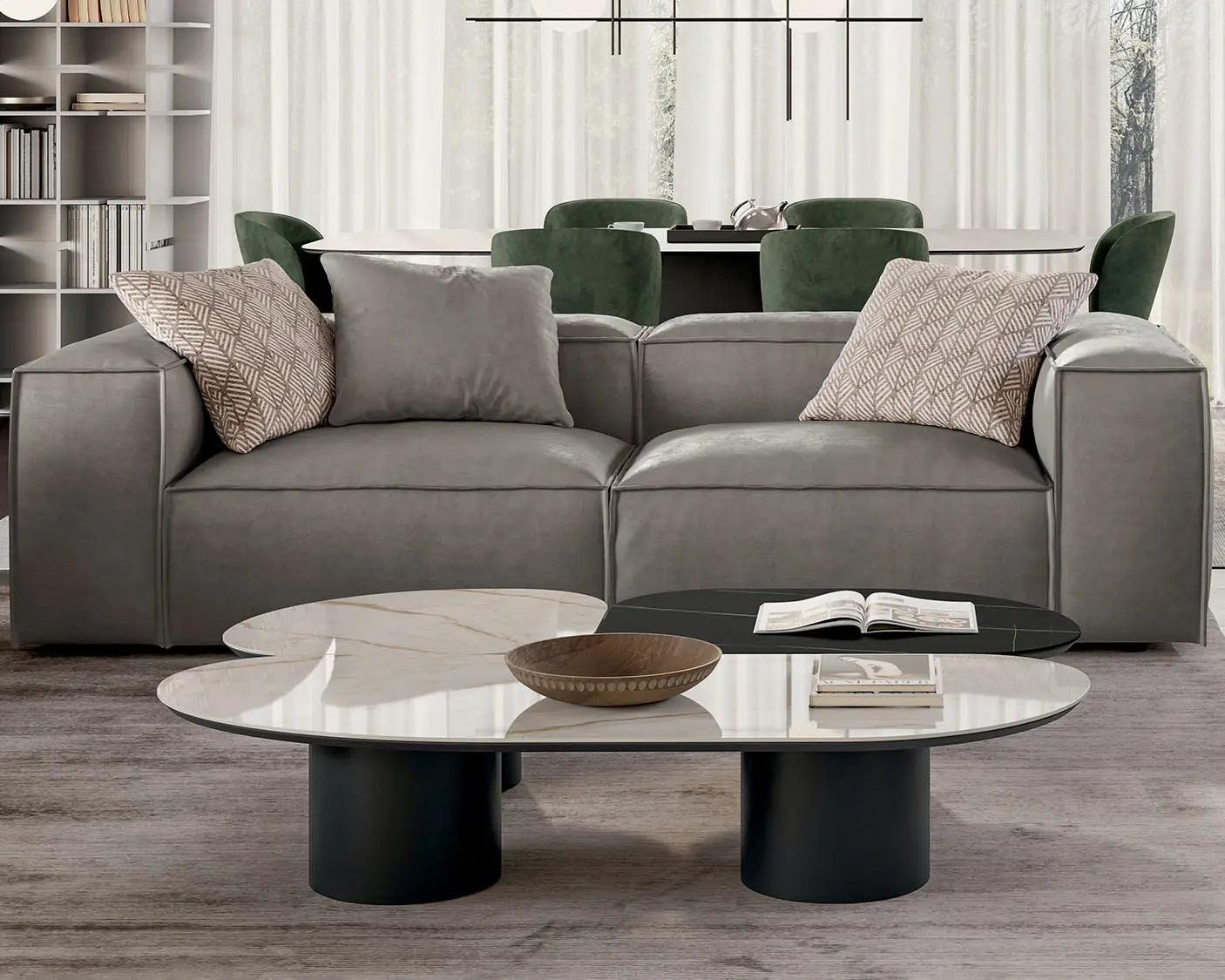 table basse ovale design italien