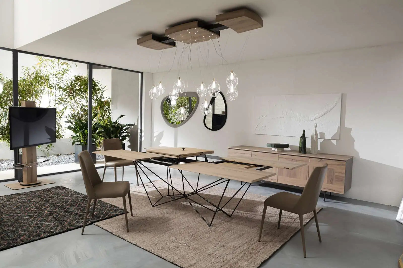 table industrielle extensible 12 personnes