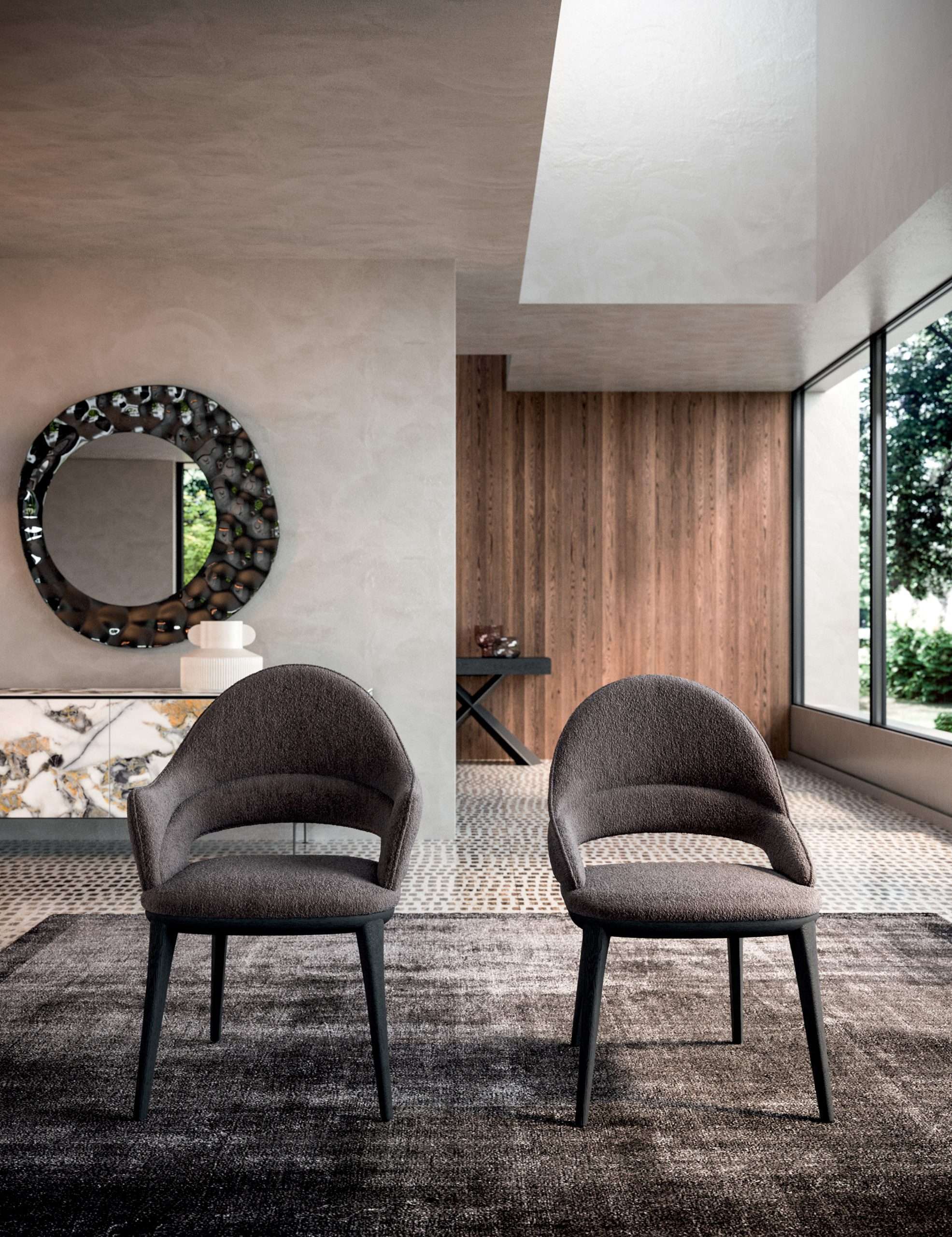 chaise coquille salon