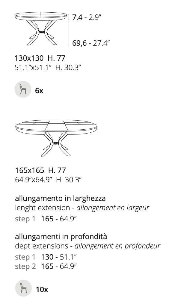 grande table ronde extensible design
