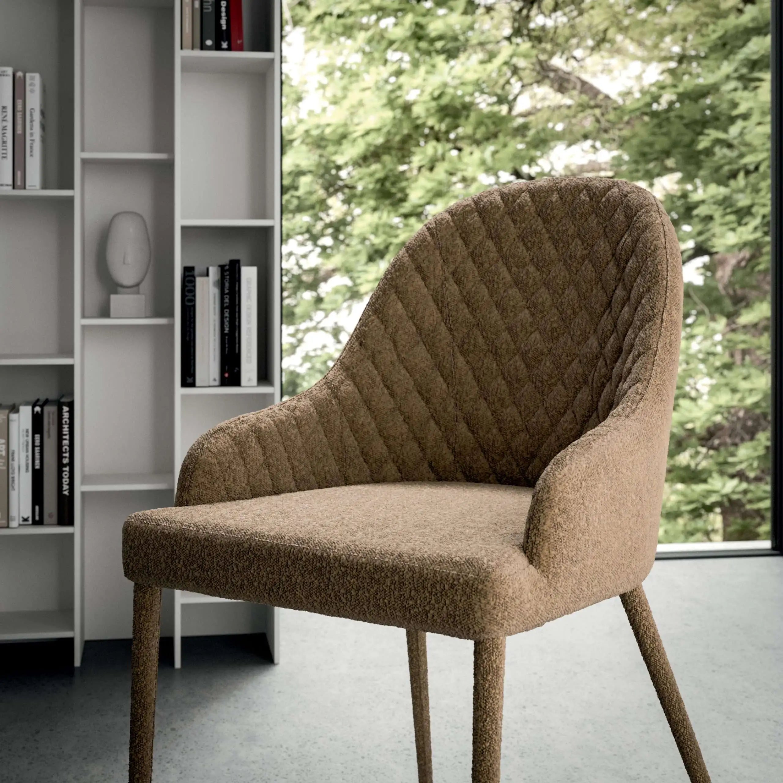 chaise design cuir et bois