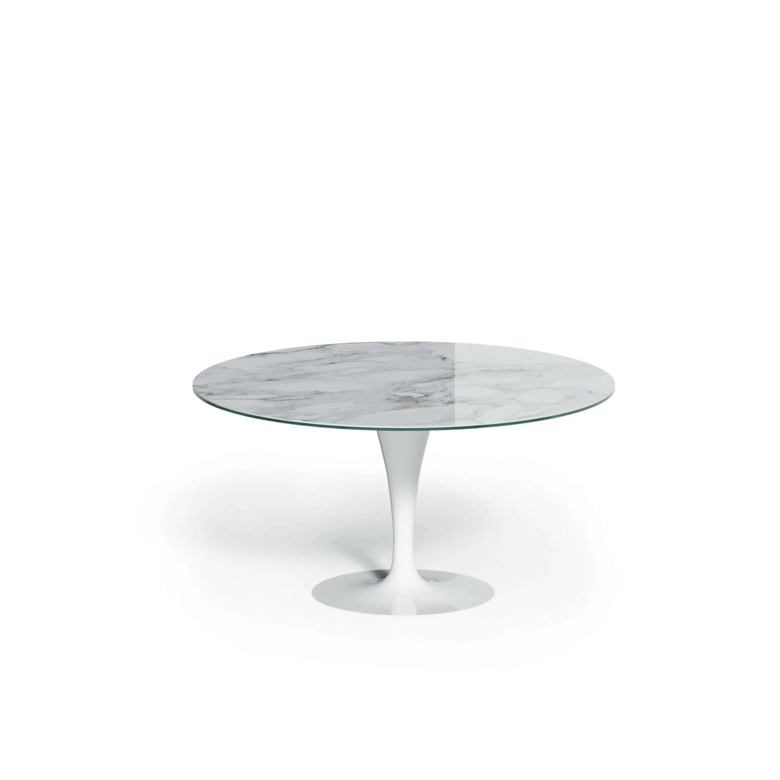table céramique blanche ronde