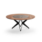 table ronde 100 cm pied central extensible