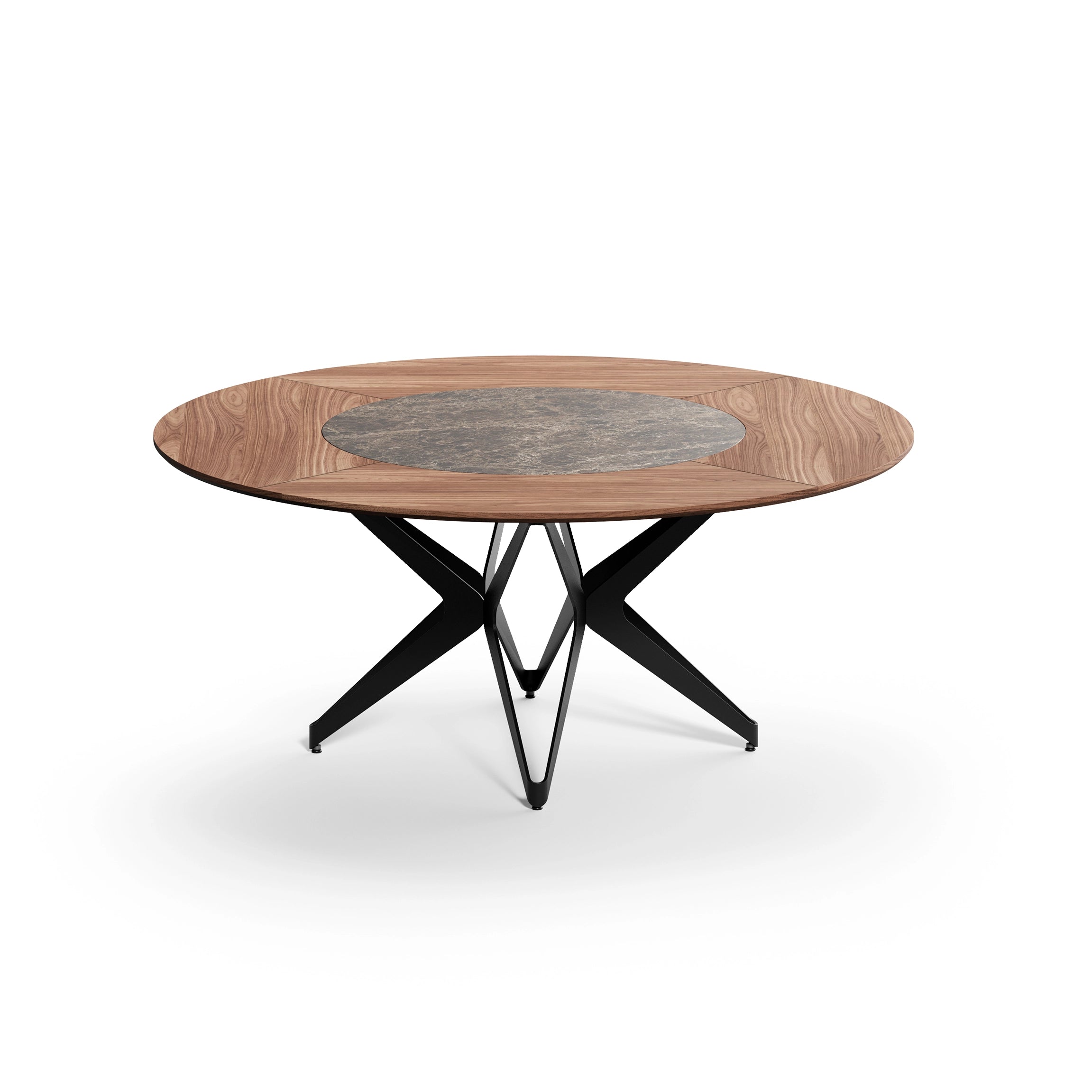 table ronde 100 cm pied central extensible