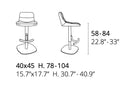 chaise de bar confortable ajustable