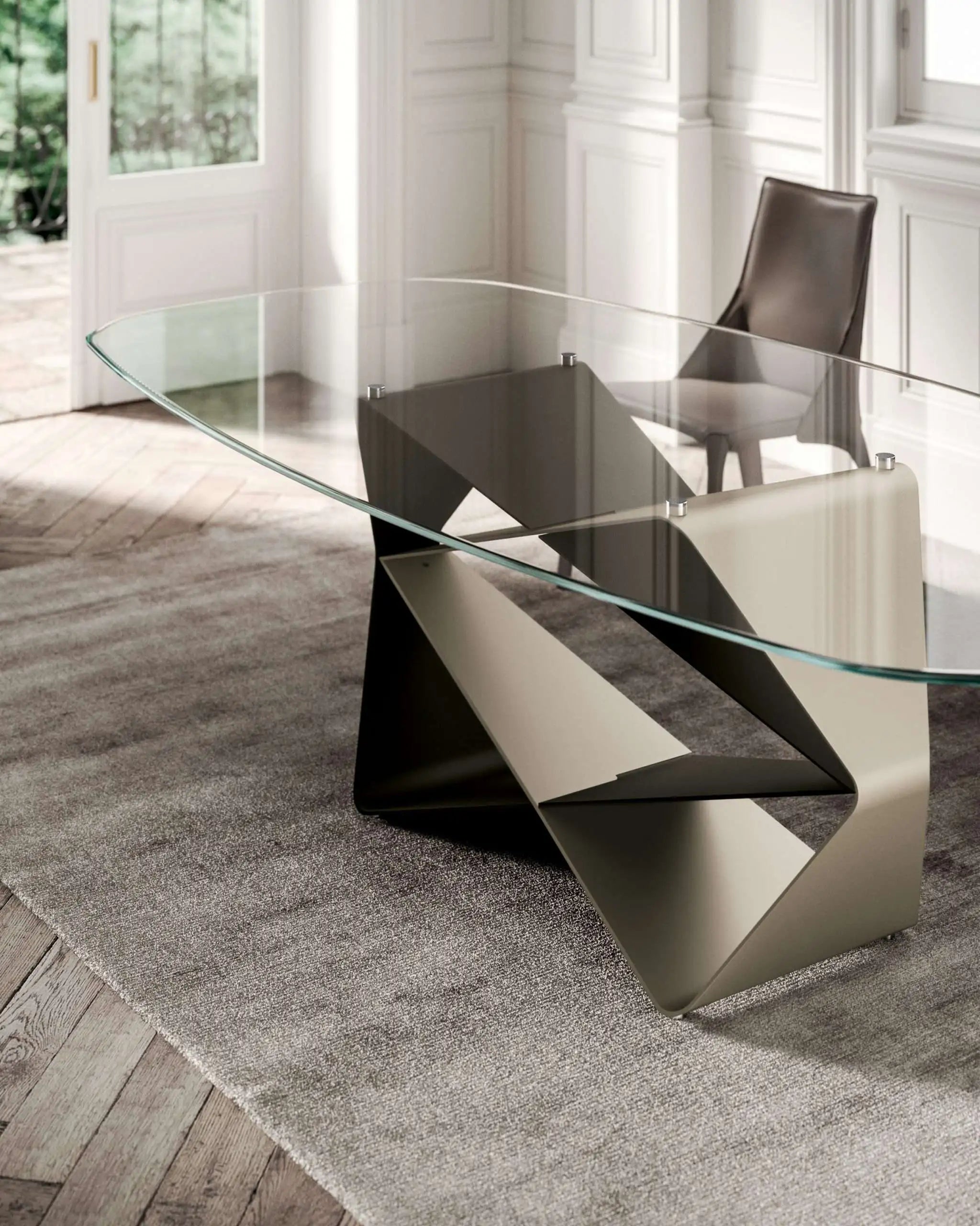 table en verre design salle à manger