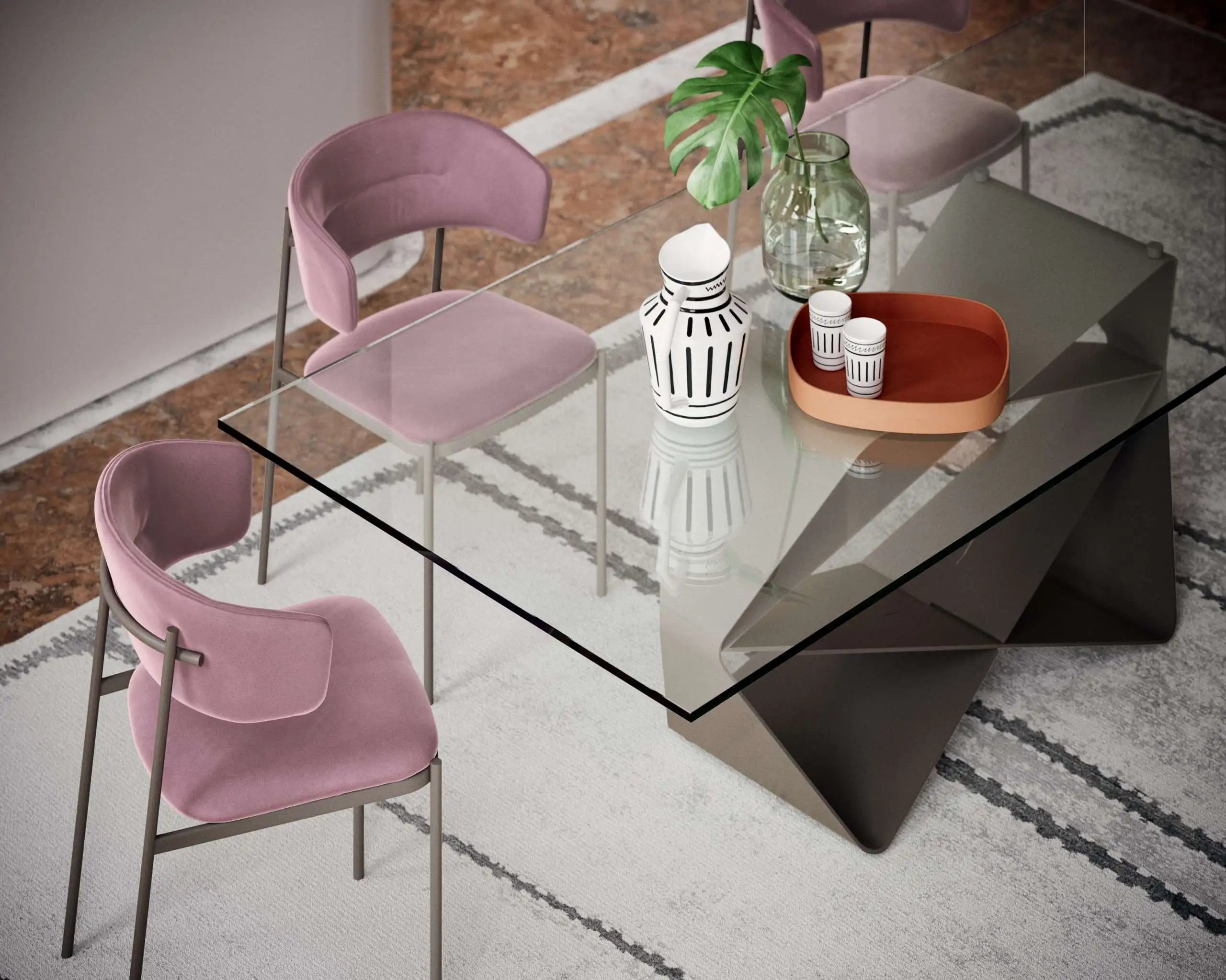 table en verre design salle à manger