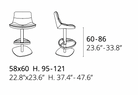 chaise haute ajustable en hauteur