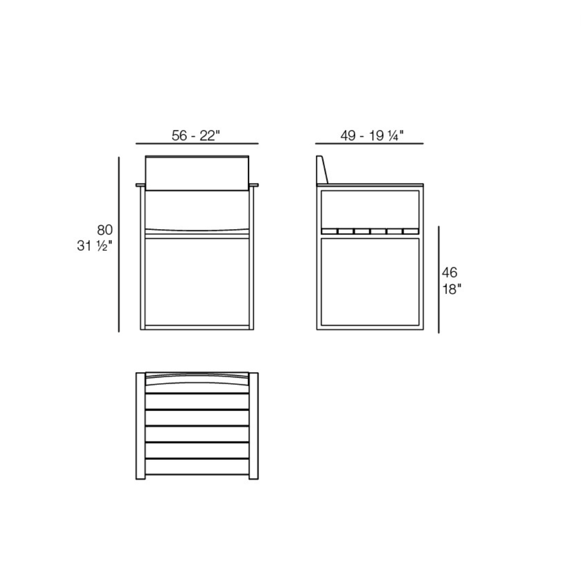Chaises-Jardin-Bois-Teck-dimensions
