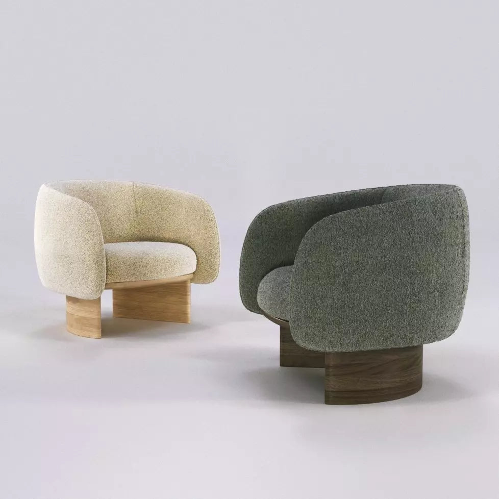 Fauteuil-Bois-Velours-detail