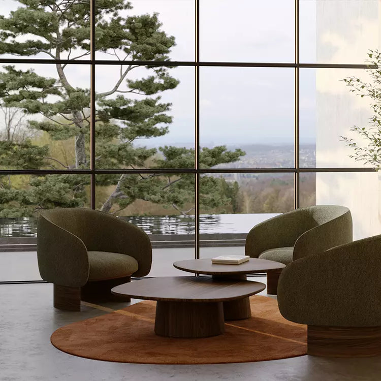 Fauteuil-Bois-Velours