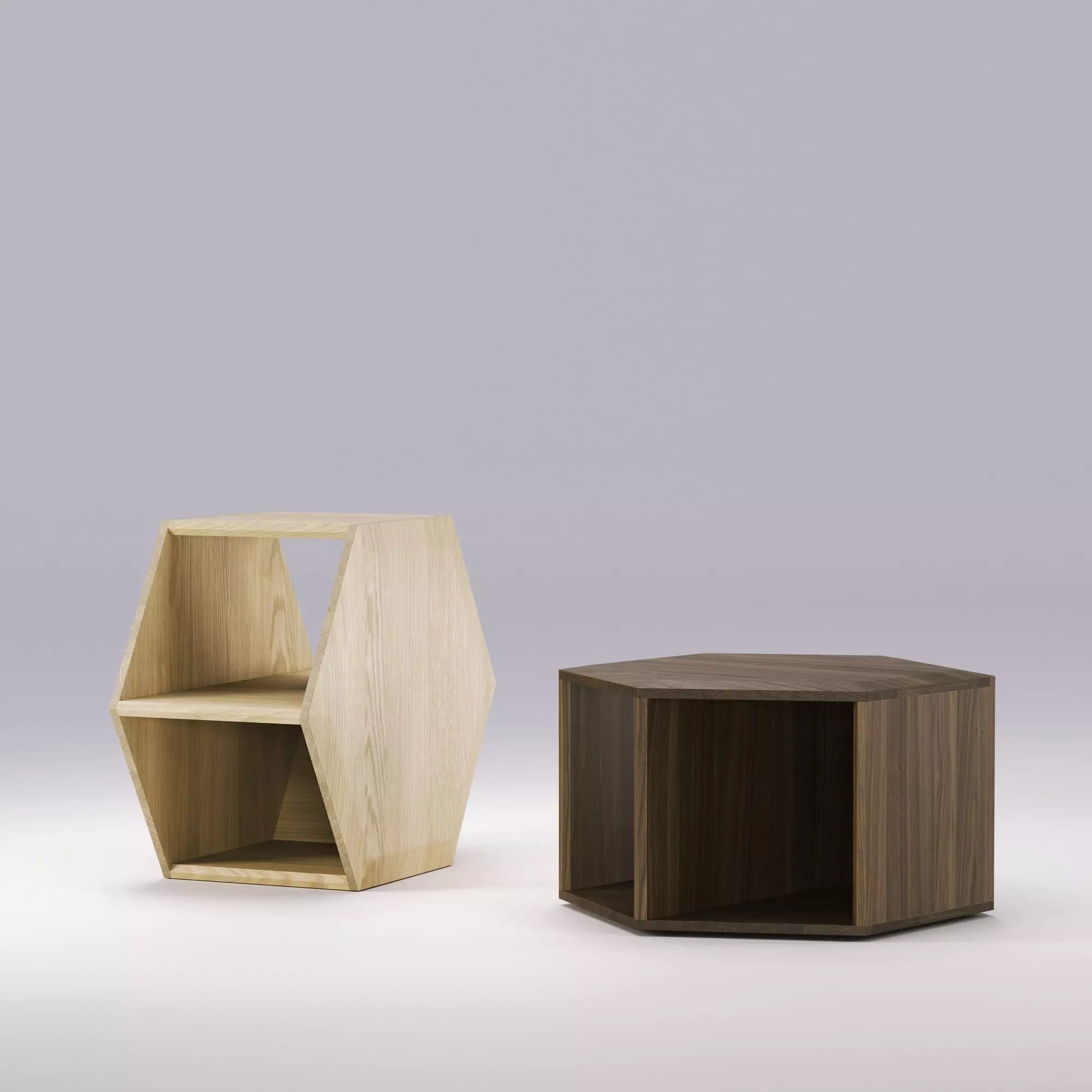 Table-Basse-Hexagonale-Bois-pas-cher