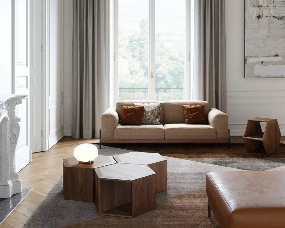 Table-Basse-Hexagonale-Bois