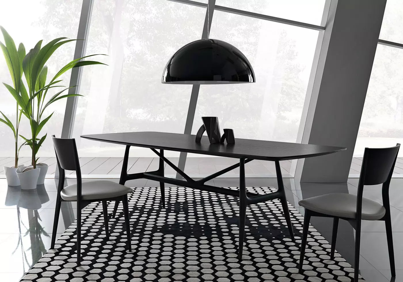 Table-Repas-Marbre-Noir-luxe