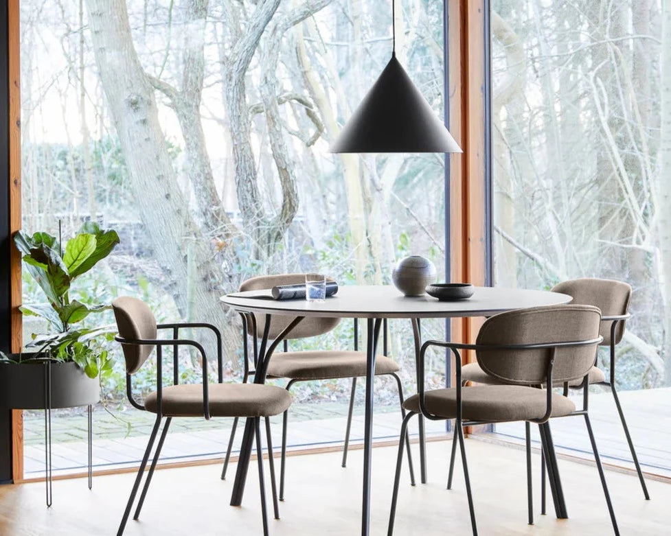 Table-Scandinave-Ronde-noir-120Cm