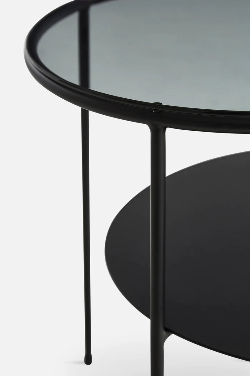 Table-appoint-Double-Plateau-Verre-Metal