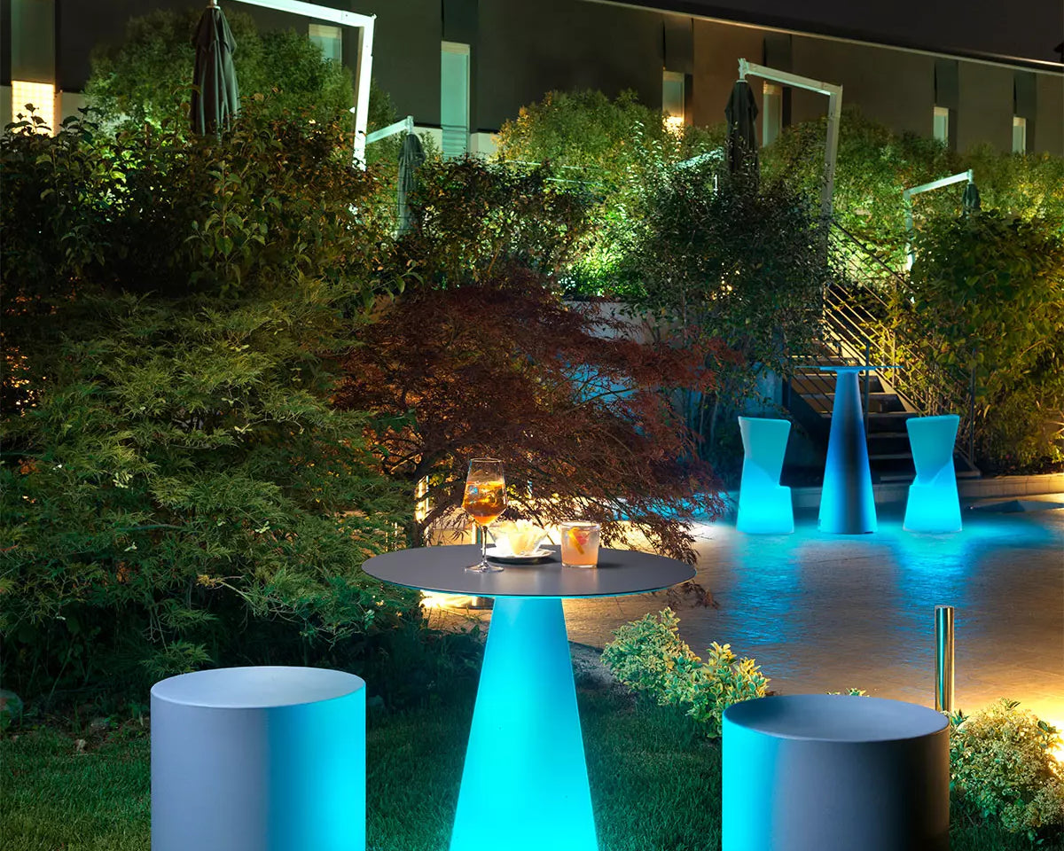 Table-bar-led-Ronde-Plastique