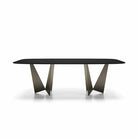 grande table plateau ceramique pied central design