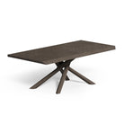 table ovale en bois noir