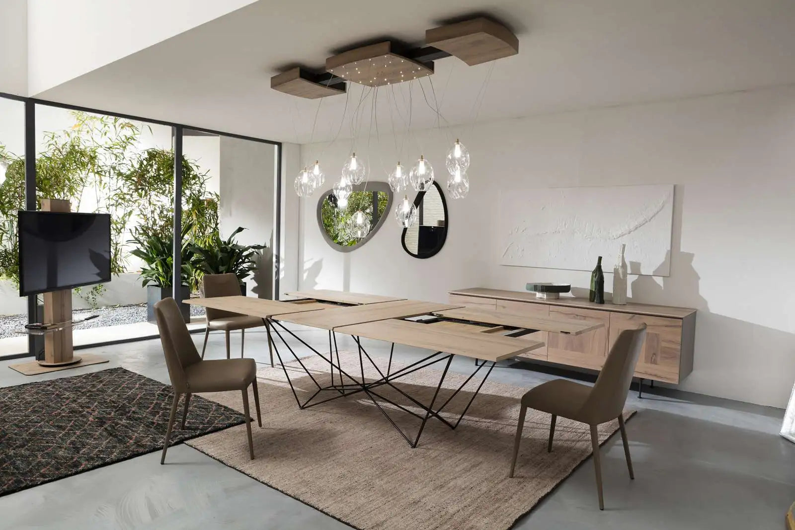 table industrielle extensible 12 personnes