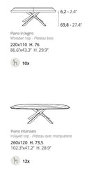 table ovale en bois noir