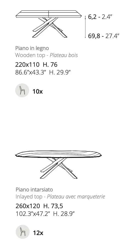 table ovale en bois noir