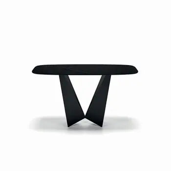 grande table plateau ceramique pied central design