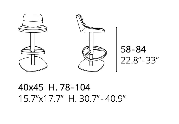 chaises de bar confortable