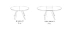 table ronde extensible marbre