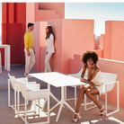 chaise wall street blanc