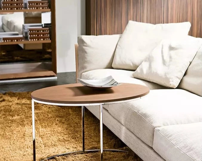 table-basse-chrome-bois