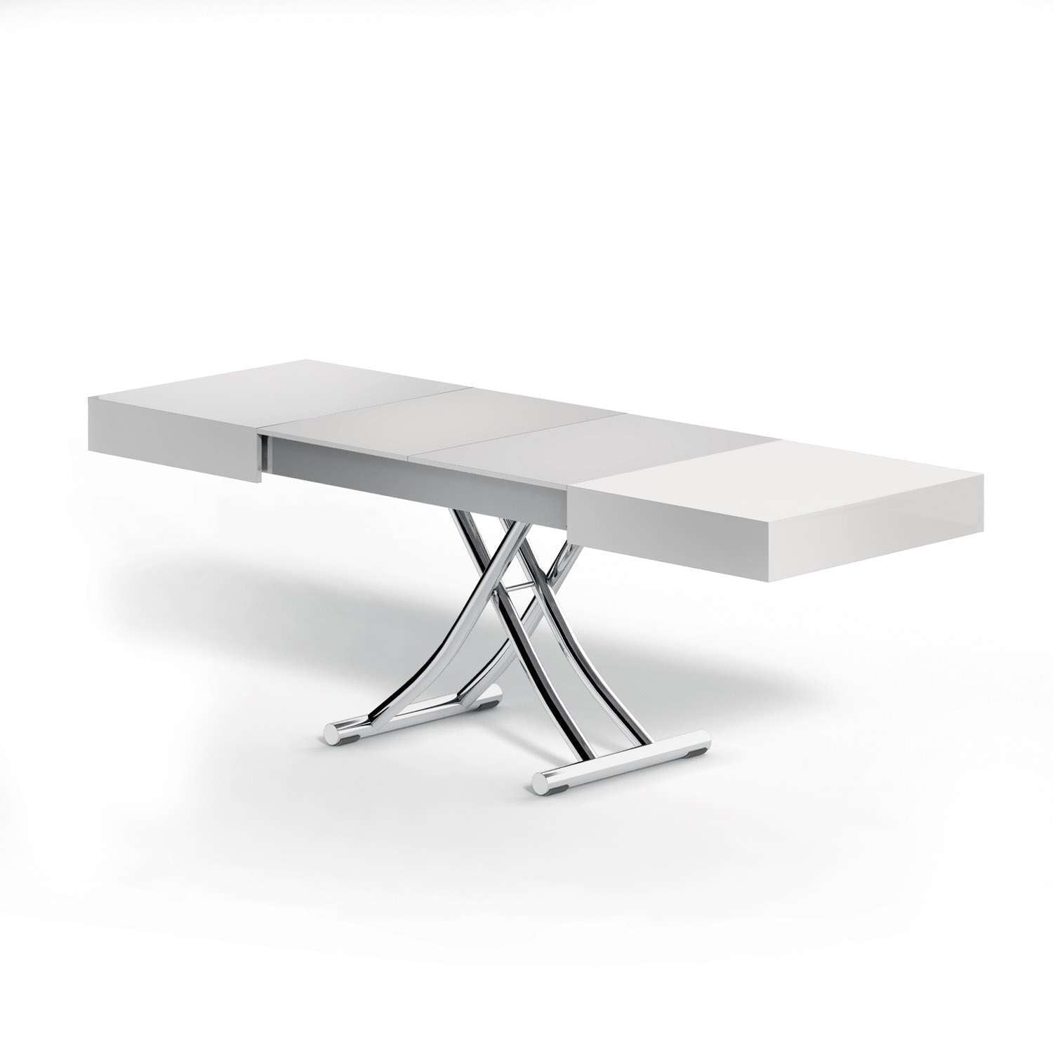 table basse transformable blanche