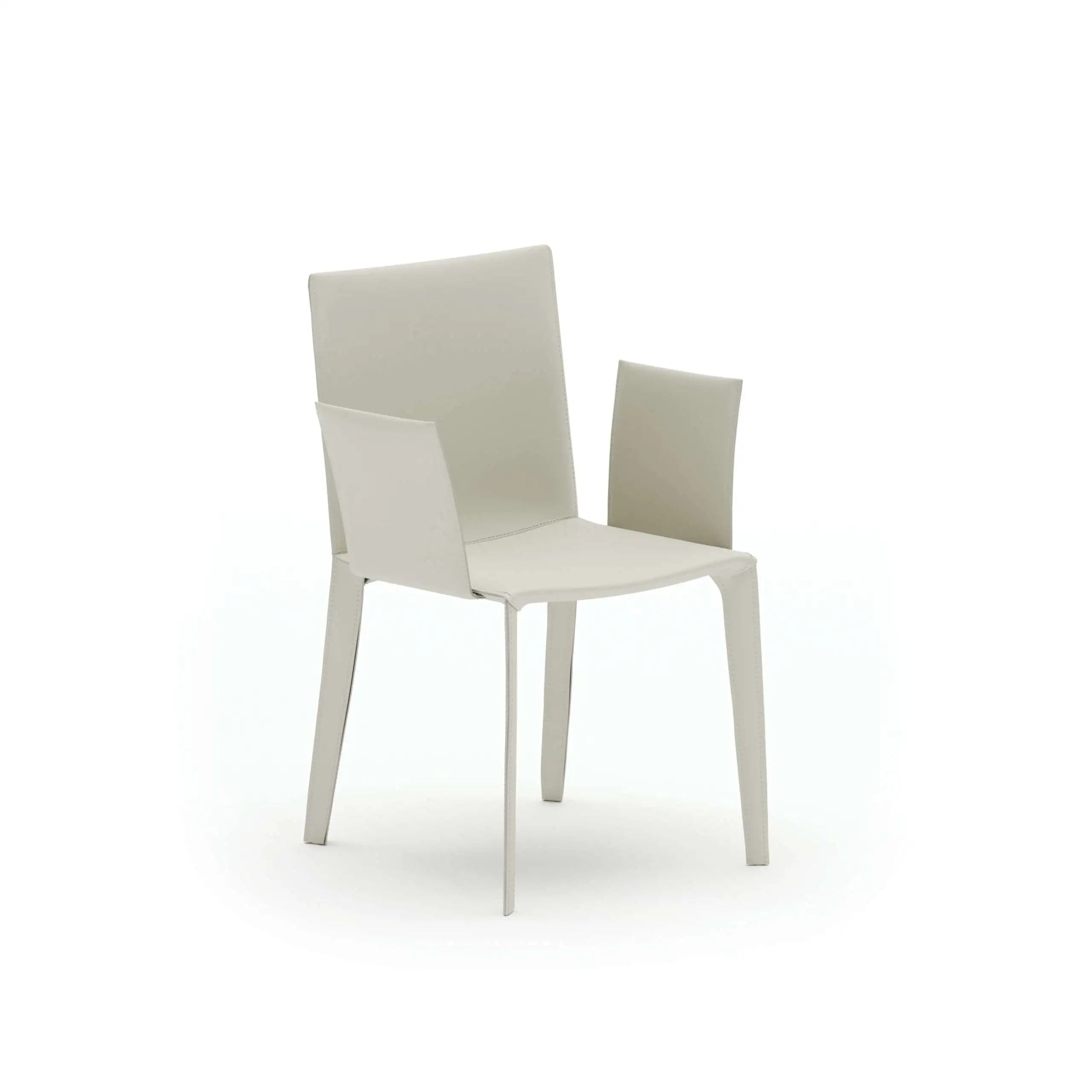 chaise design cuir blanc 