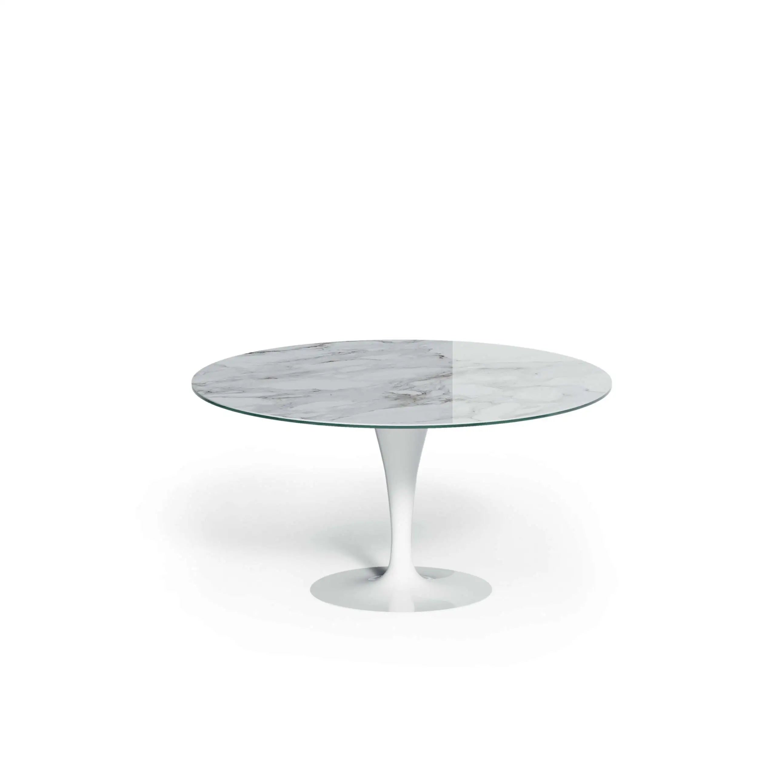 table céramique blanche ronde 