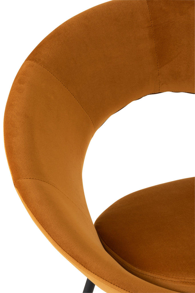 Chaise-Arrondie-Velours-interieur