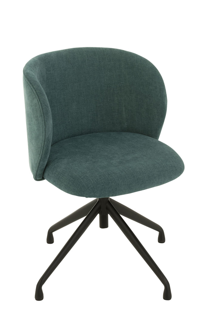 Chaise-Bureau-Bleu-Canard-tissu