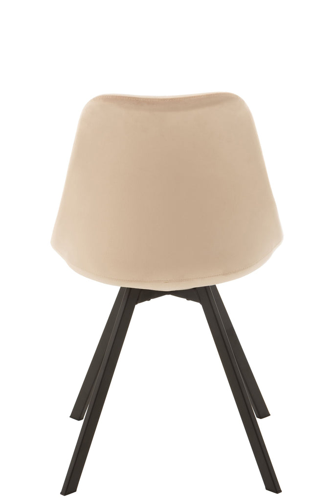 Chaise-Scandinave-Simili-Cuir-Beige-design