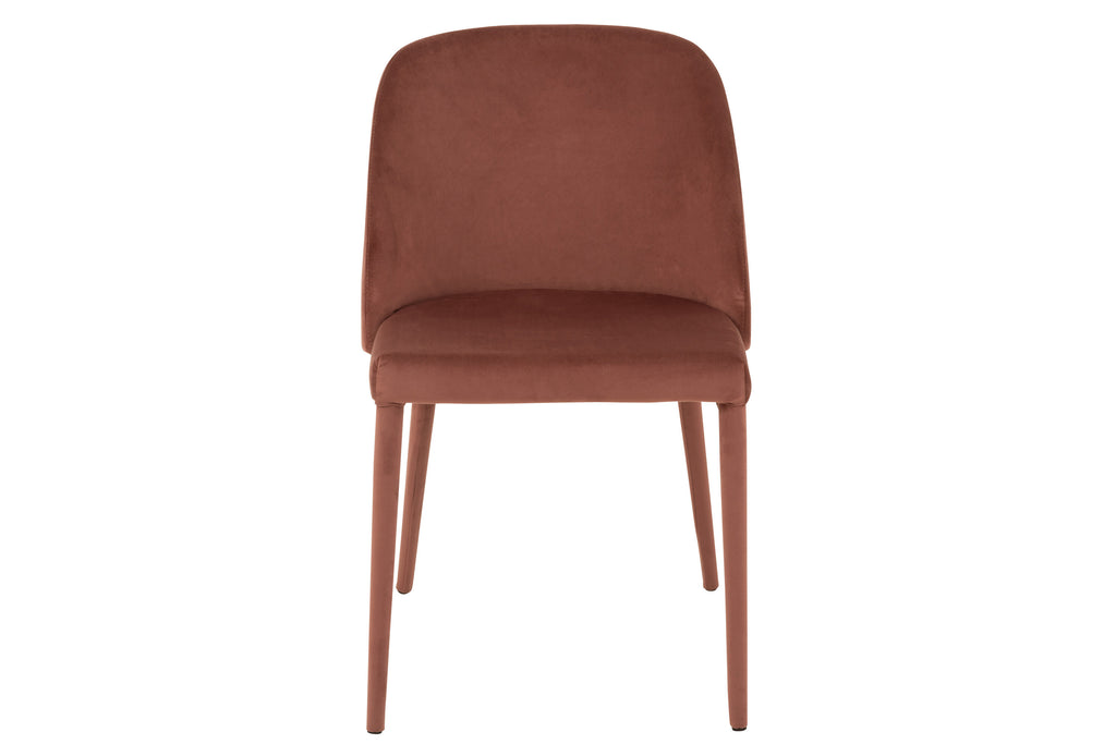 Chaise-Velour-Rose-Fonce