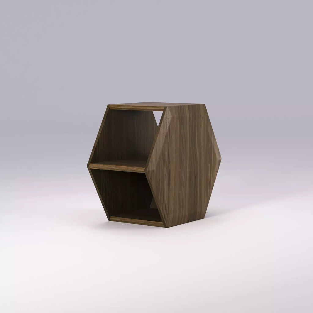Table-Basse-Hexagonale-Bois-design
