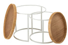 Table-Gigogne-Ronde-Bois-Metal-design