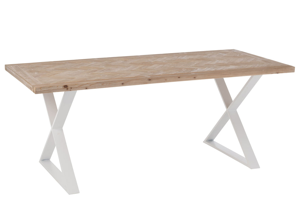 Table-Salle-Manger-Blanc-Bois-massif