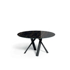 table ronde céramique noire